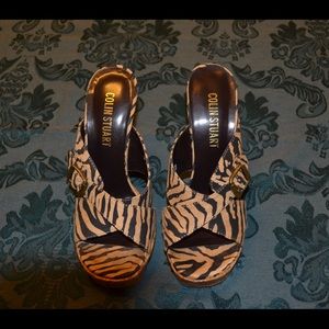 Brown/tan slide with heel